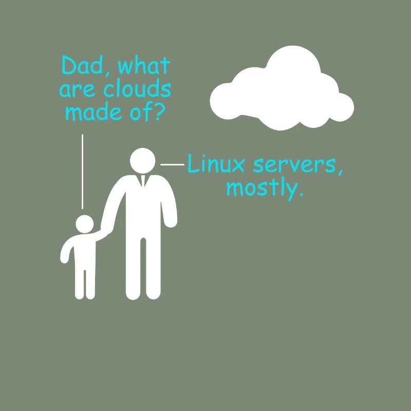 Coder Logiciel Développeur Blague Cloud Linux Server