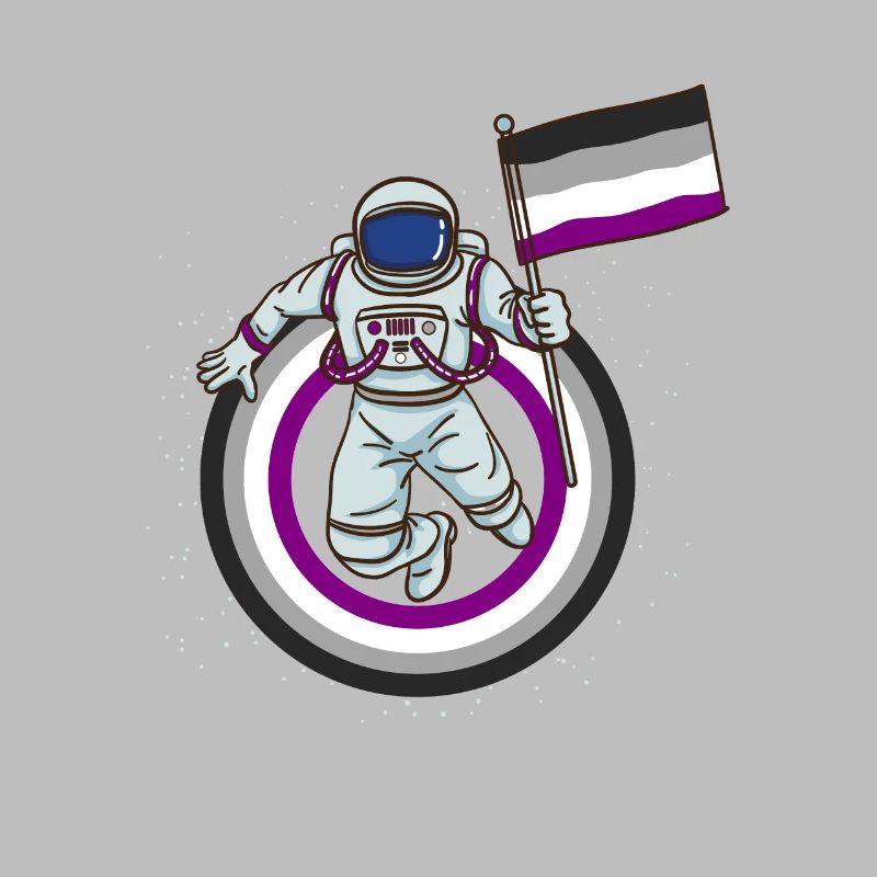 Astronaute avec le drapeau Ace Pride