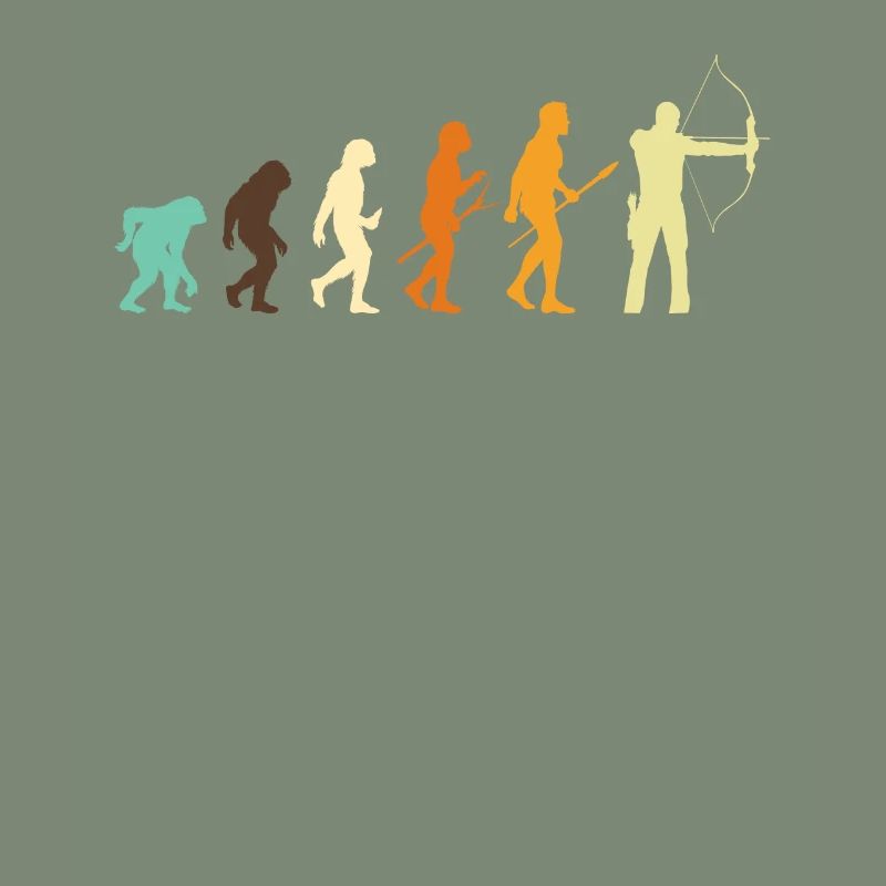 Evolution Bogenschießen Bogenschütze Geschenk