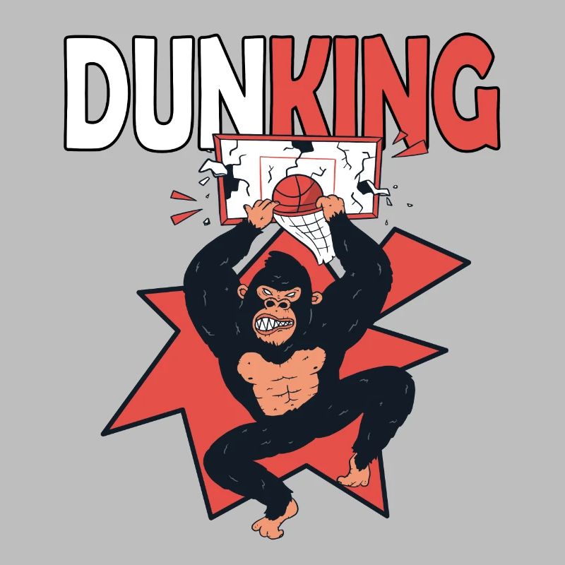 Basket-ball Dunking Gorilla Monkey Basket