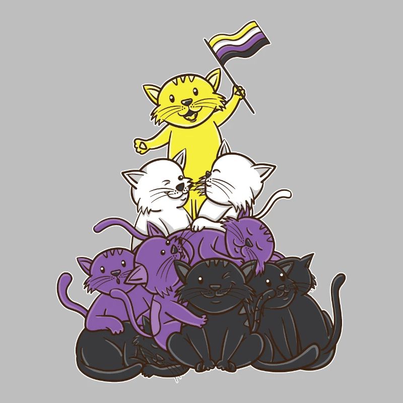 Non-binary cats Non-binary pride