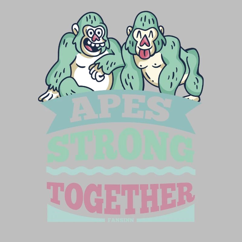 Singes forts ensemble