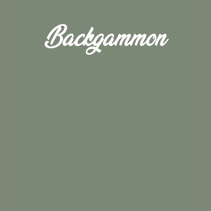 BACKGAMMON CURSIVE TEXT NOVELTY HOBBY
