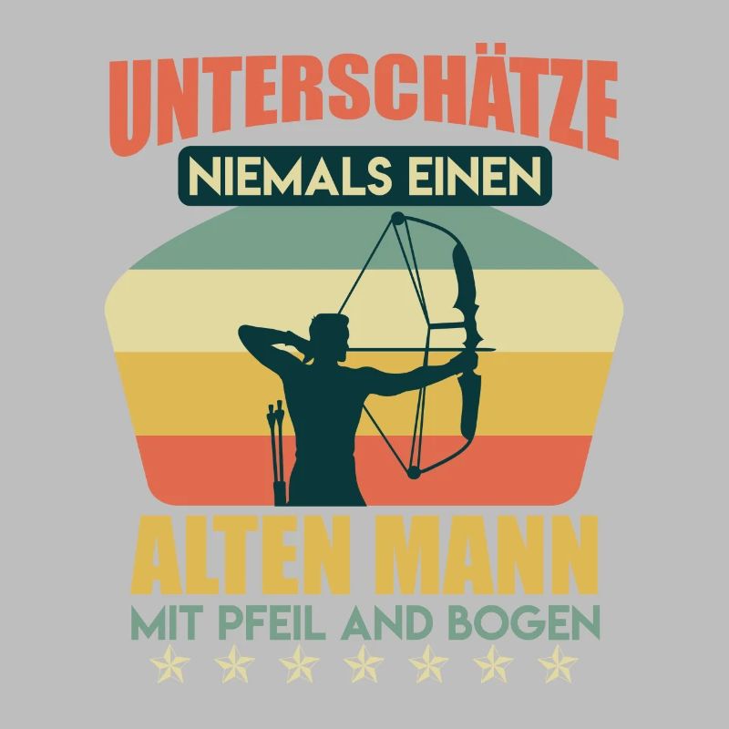 Alter Mann mit Pfeil und Bogen Bogenschütze