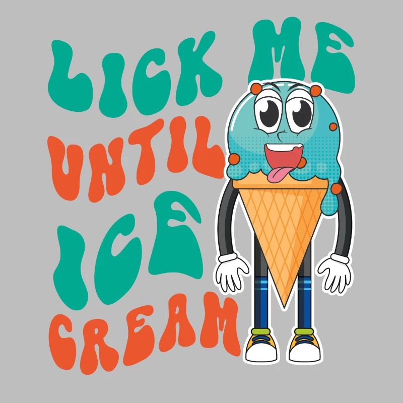 Crème glacée Pun Cone Lèche-moi jusqu’à ce que