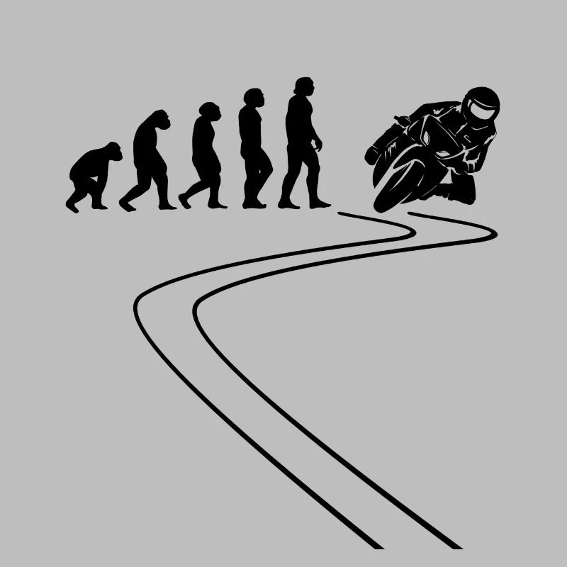 Motorradfahrer Motorcycle Moped Evolution Motorrad