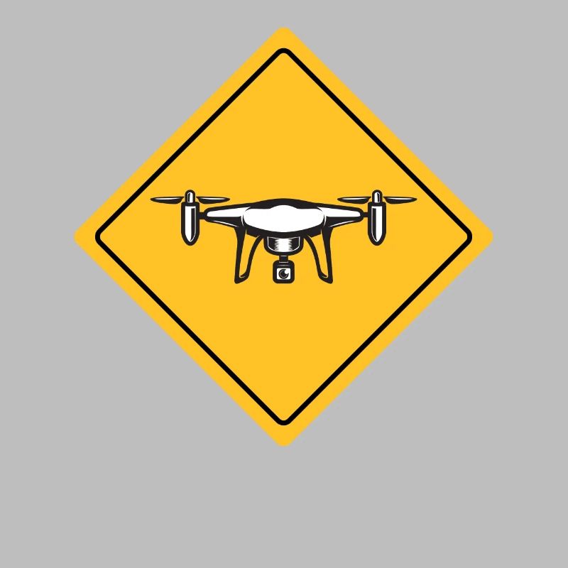 Drone avec panneau d’avertissement Drone flyer