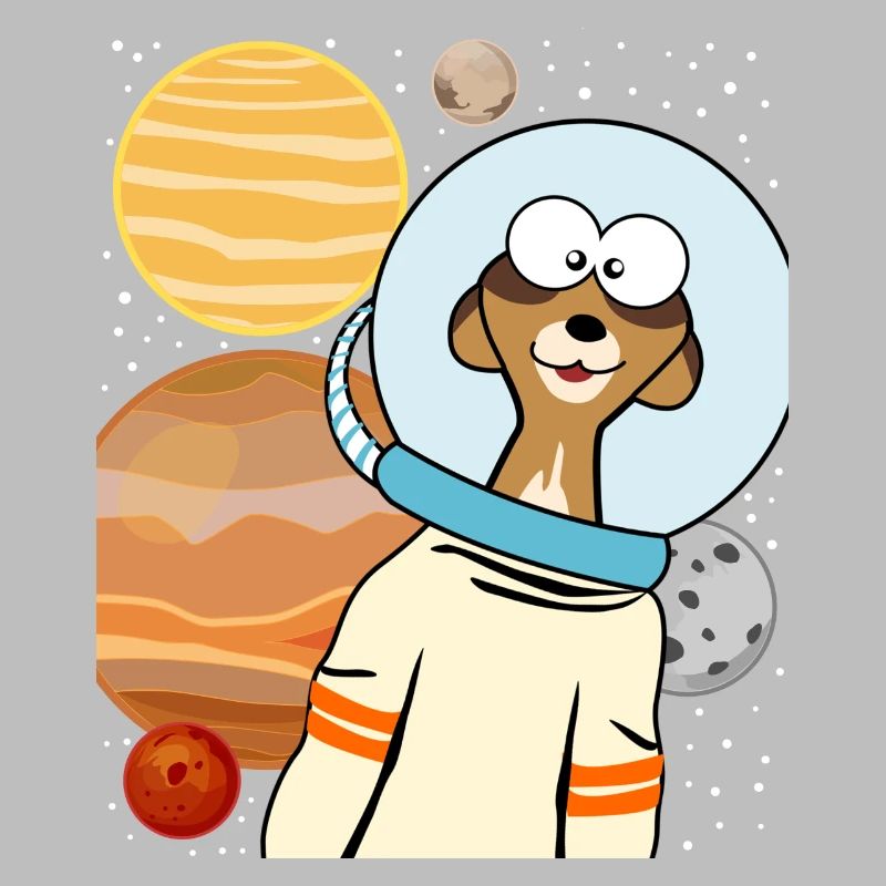 Astronaute suricate dans l’espace