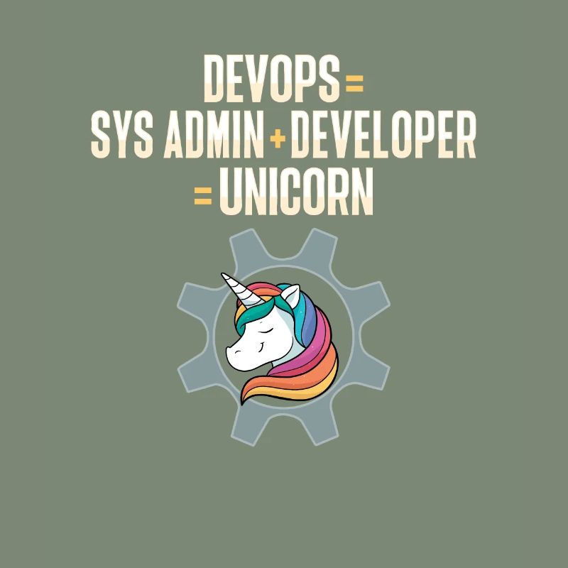 Sys-Admin Entwickler Devops-Ingenieur Einhorn