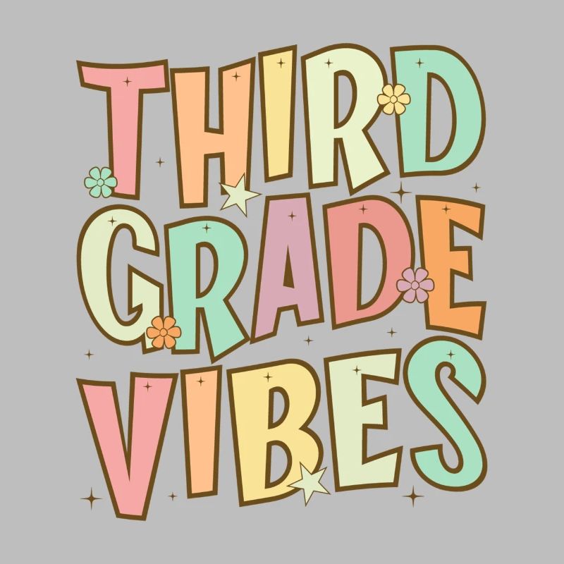 Third Grade Vibes - 3rd Grade Team Retro 1. Tag