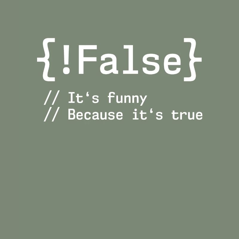 False It's Funny Because It's True Programmer
