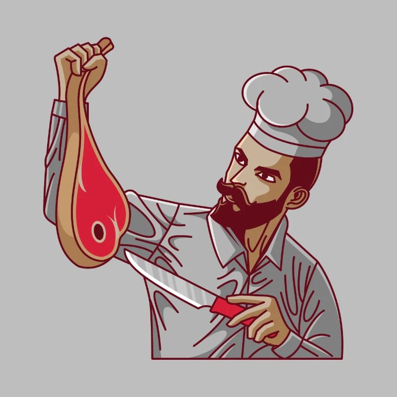 Chef de restaurant turc avec steak T-Bone et
