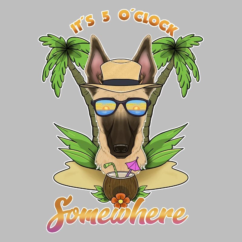 It Is 5 OClock Somewhere Drinking Malinois