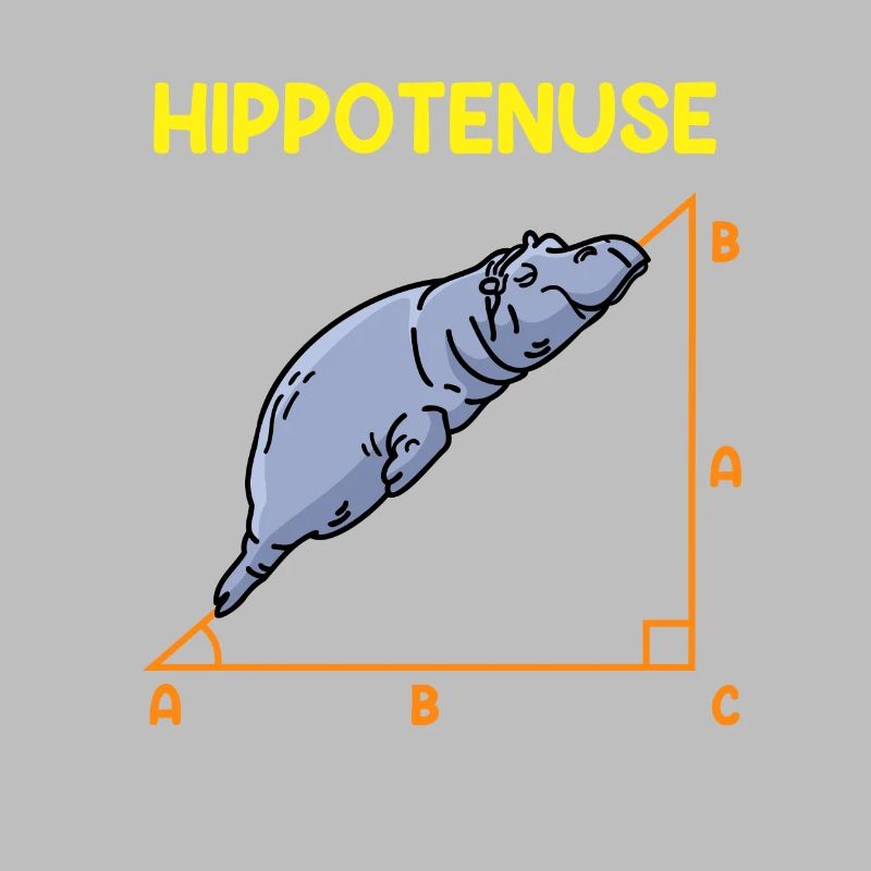 Math Hippo Math Teacher Hippotenuse