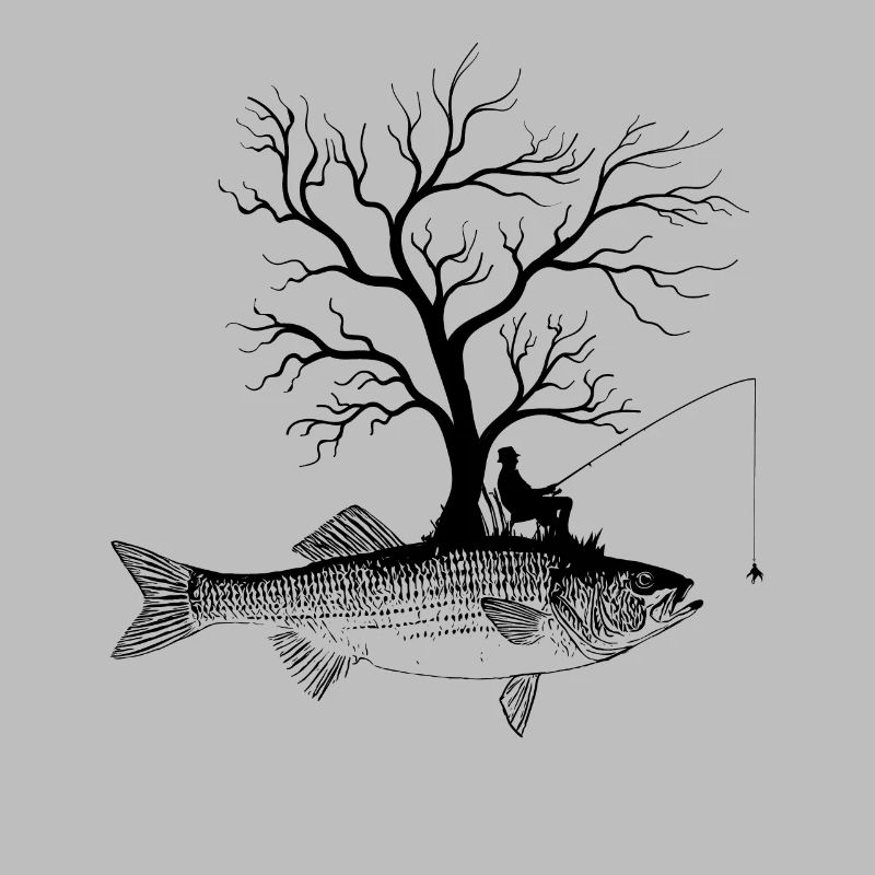 Arbre graphique - Perche rayée de poisson