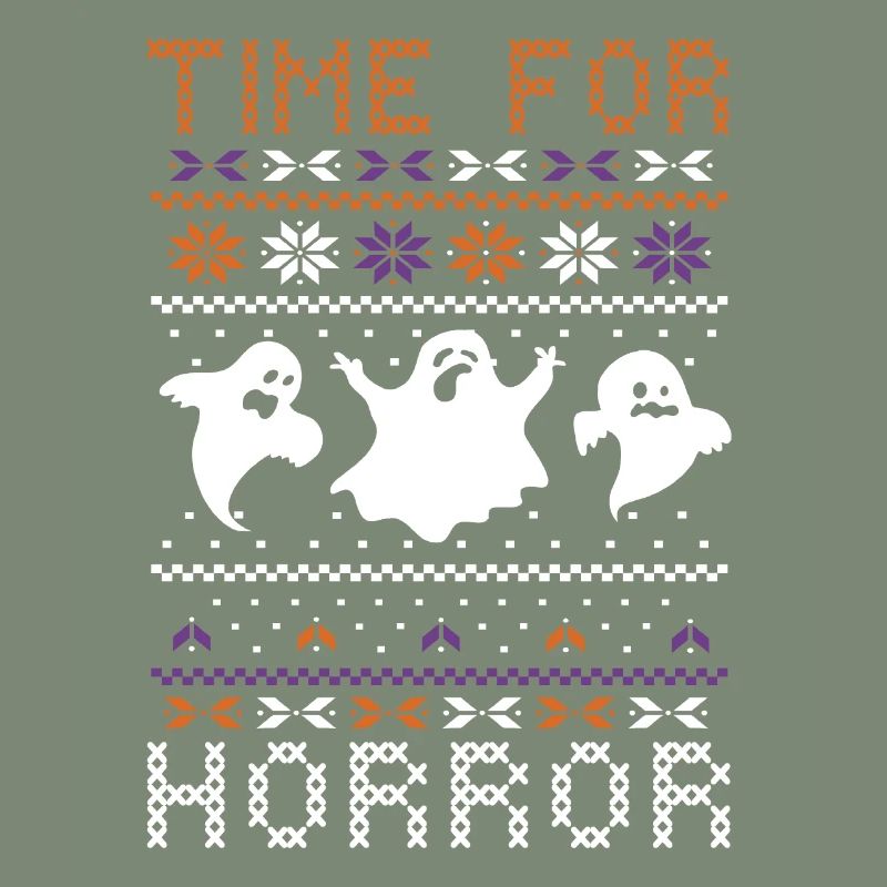 Stitch Pattern Ghost Creatures Halloween