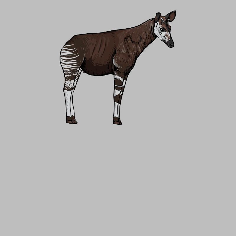 Okapi I forest giraffe from the rainforest for