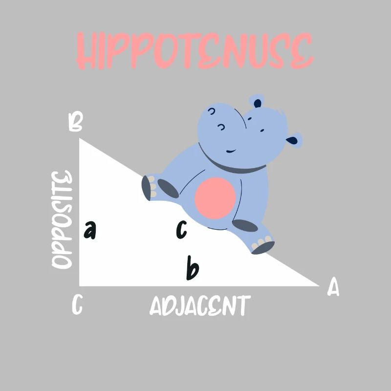 Mathématicien Hippotenuse Hippo Triangle