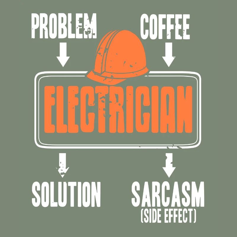 Problem Solution Coffee Sarcasm Funny Electrician