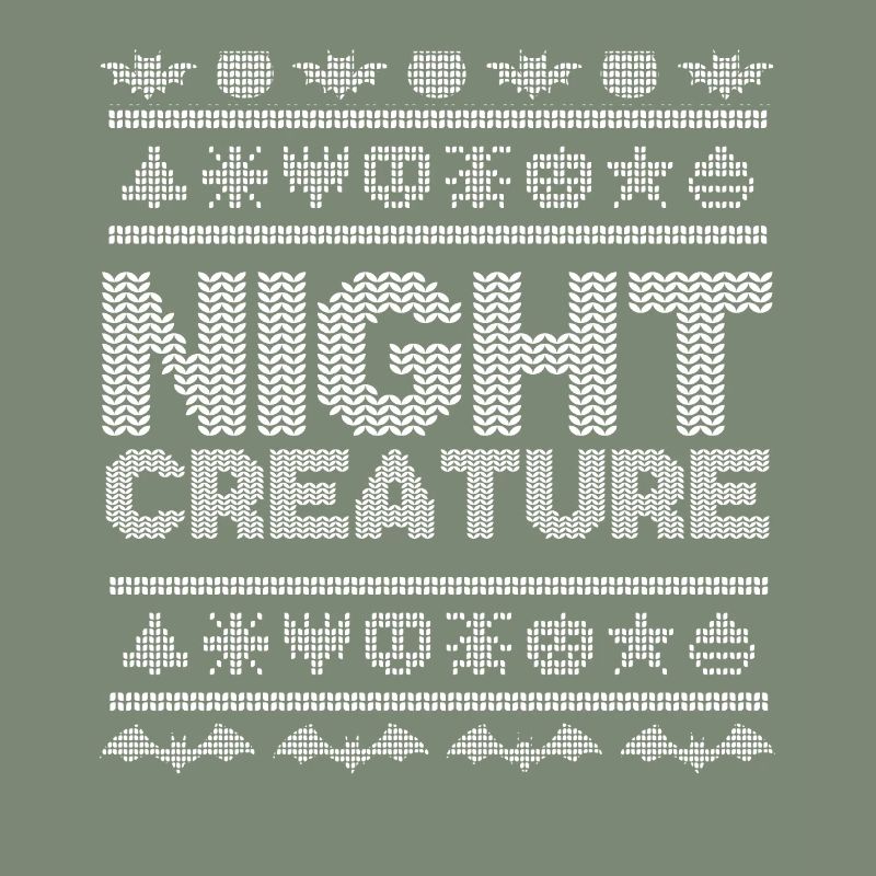 Stitch Pattern Funny Night Creatures Halloween