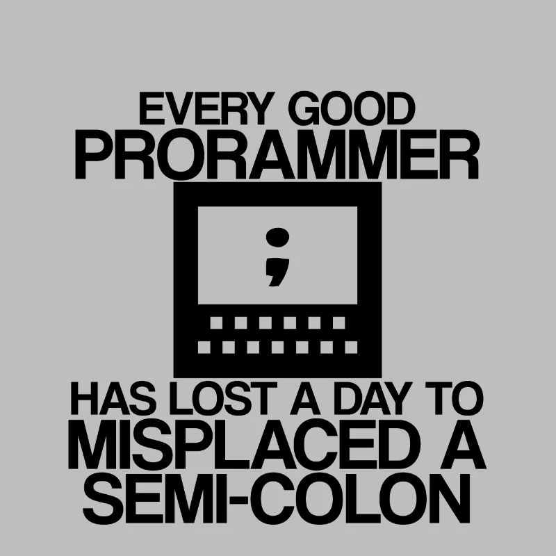 Every programmer has lost a day to a semi-colon 2