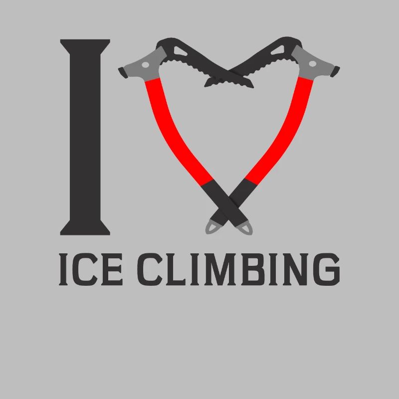 Ich Liebe Eisklettern Eiskletterer Eispickel