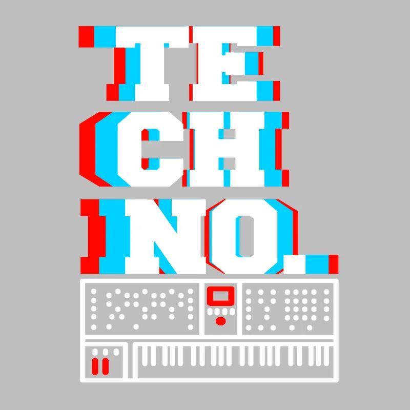TECHNO. Awesome Retro DJ Techno Lover Designs