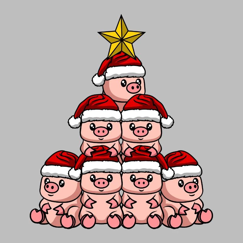 Arbre de Noël cochon