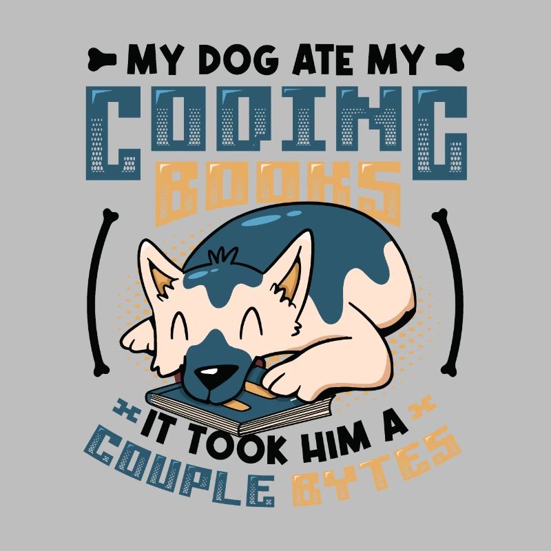 Dog Bytes Code Computer Joke Programming