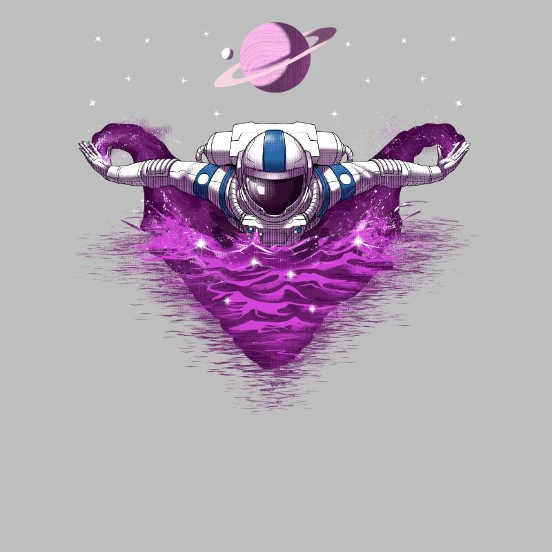 Astronaute spatial nageant