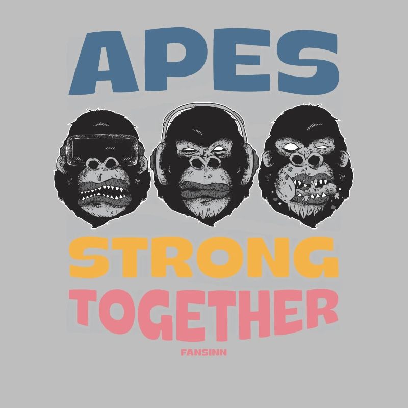 Singes forts ensemble