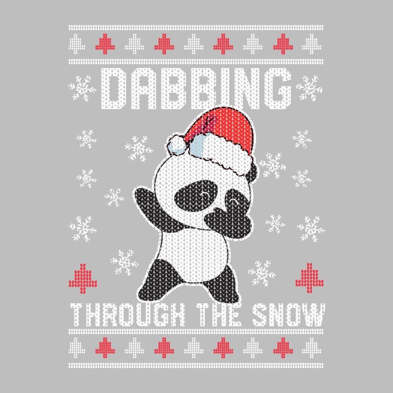 Dabbing à travers le Snow Panda Bear Dab Dance Noël