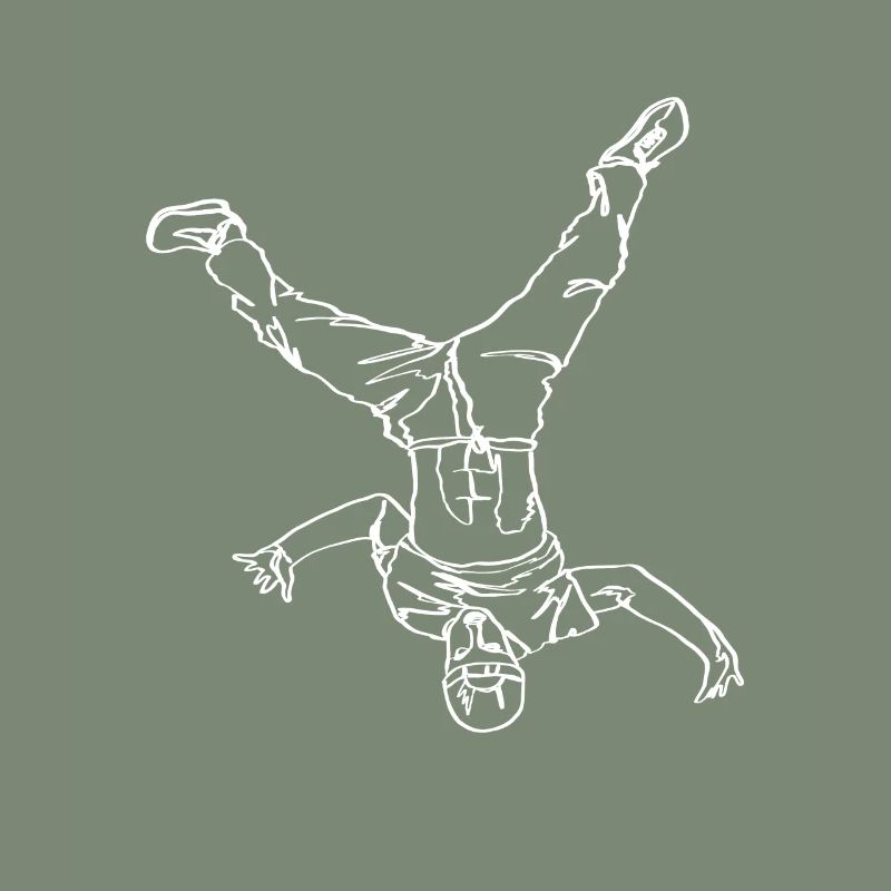 Breakdancing Breakdancer Break Dance Oneline Art