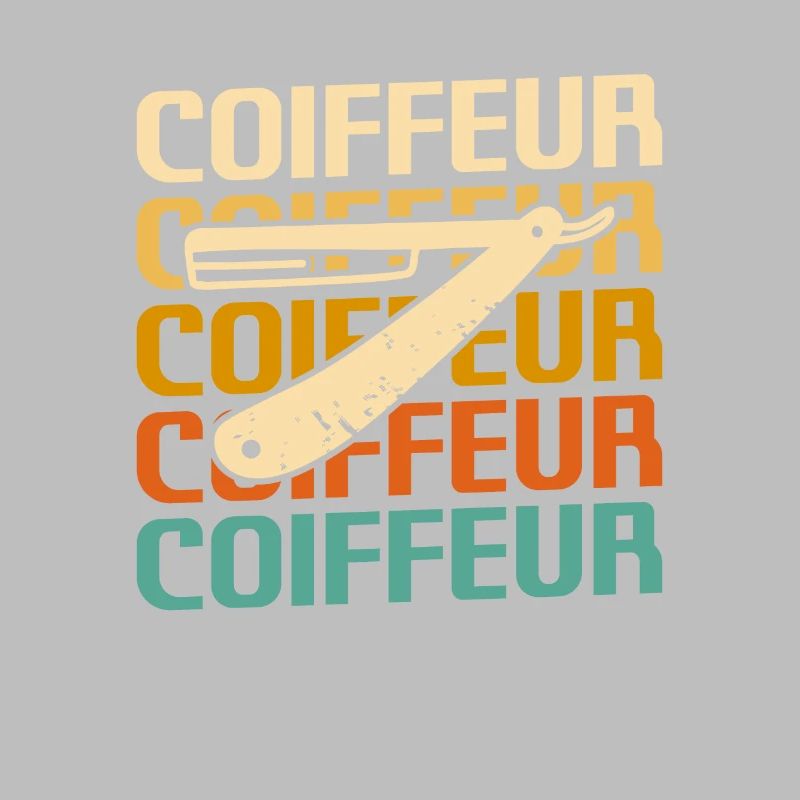 Retro Coiffure Barbier Coiffeuse