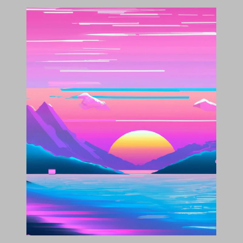 Vaporwave Sun Synthwave Sunset