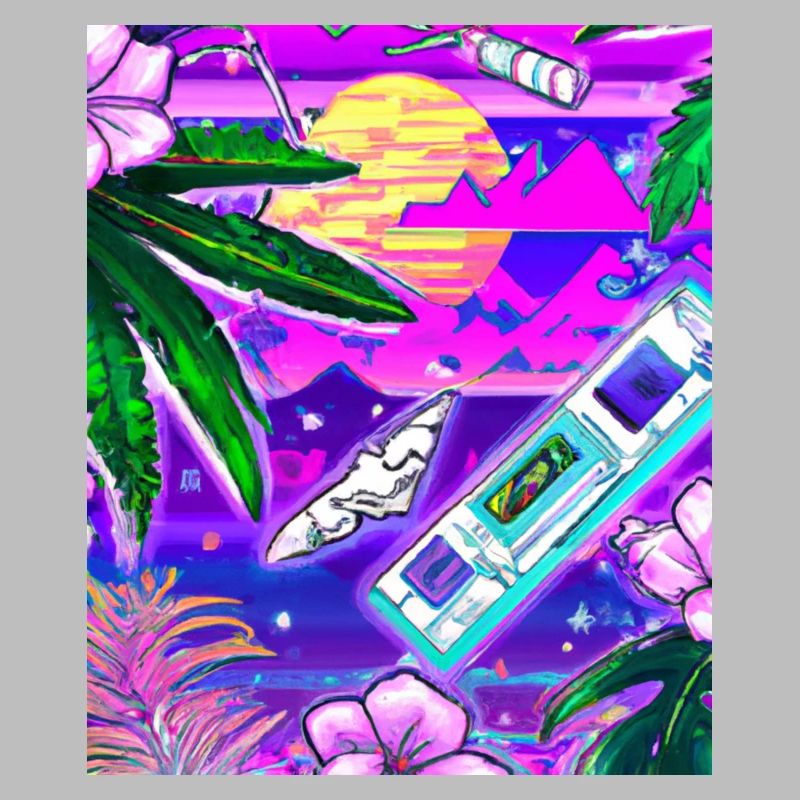 Synthwave Sun Hawaii Vaporwave Esthétique