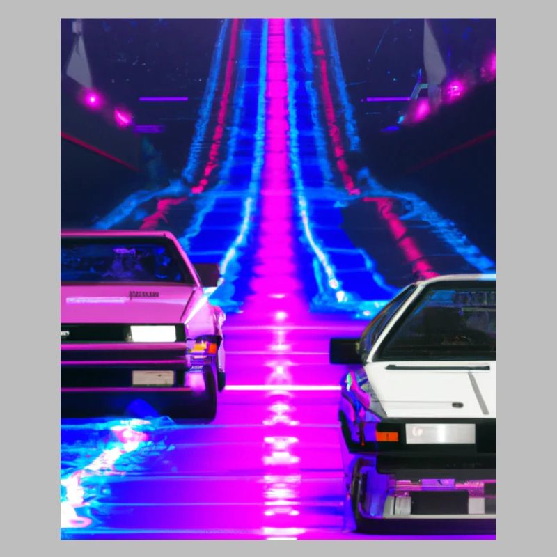 Vaporwave Esthétique Synthwave Car