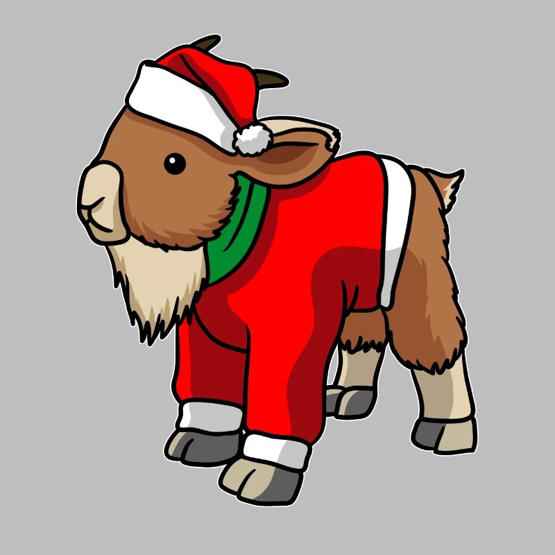 Chèvre avec pull de Noël