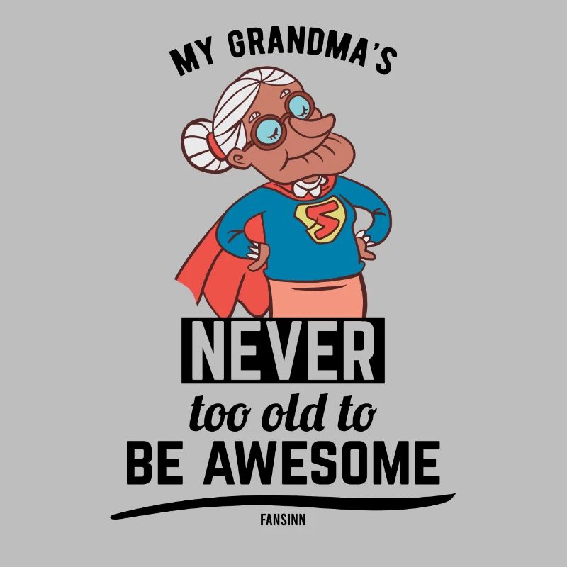 coole Oma Mutter Großmutter Held