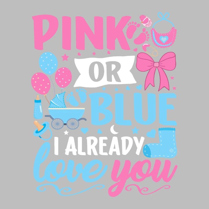 Rosa oder Blau Ich liebe dich schon Junge oder Mädchen