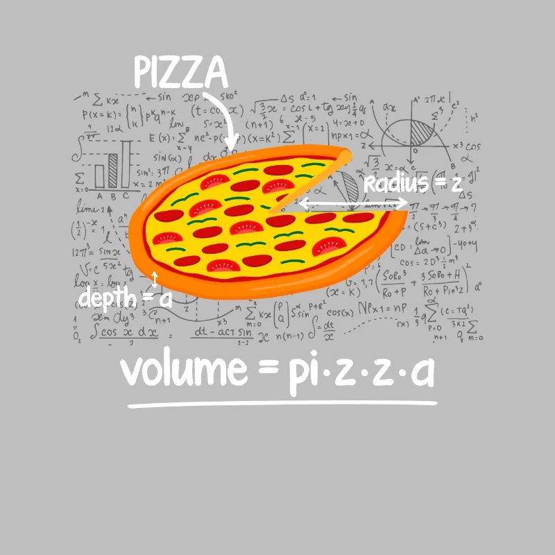 Drôle de pizza Math Lovers Formule de volume de restauration rapide