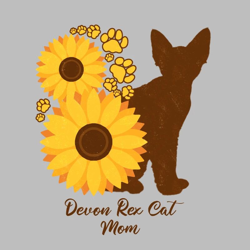 Sonnenblumenmutter - Devon Rex Cat