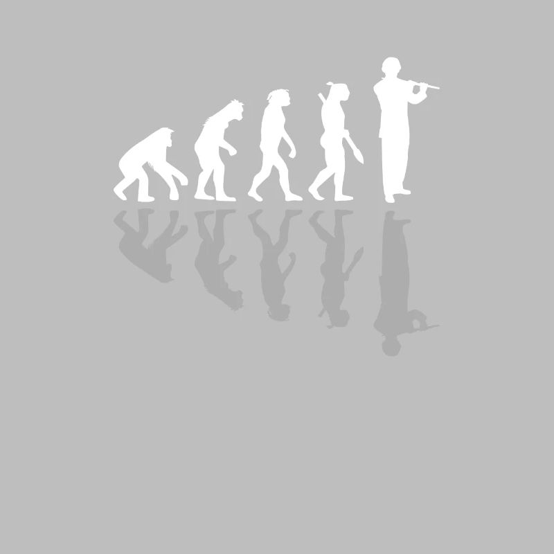 Human Evolution Flutist Musician Flute Player
