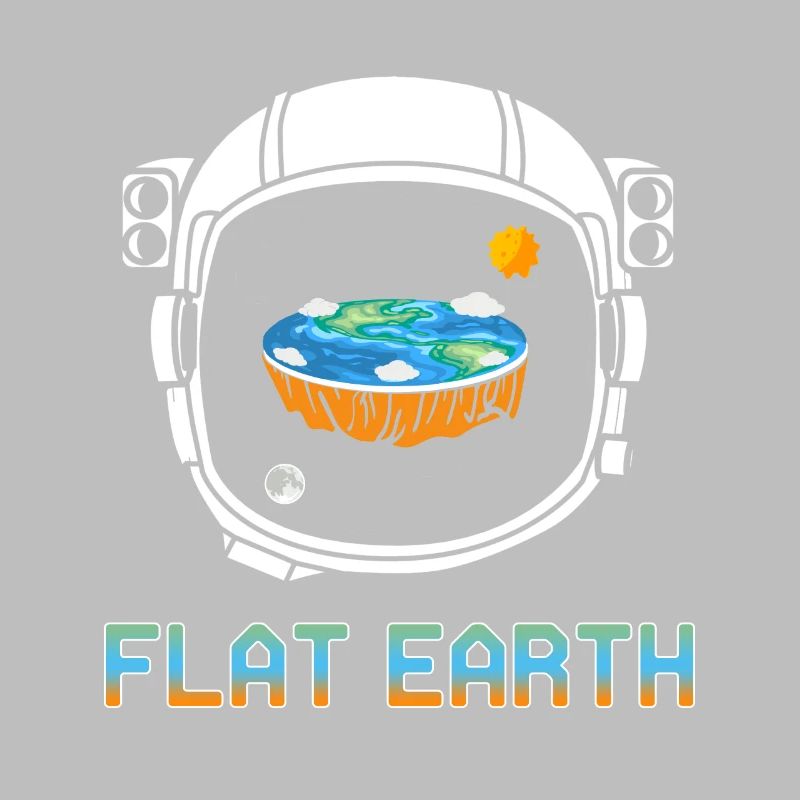 FLAT Earth Cool Astronaute Flat Earther Designs
