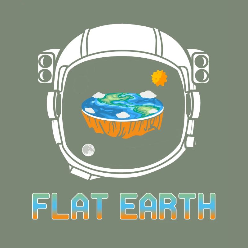 FLAT Earth Cool Astronaute Flat Earther Designs
