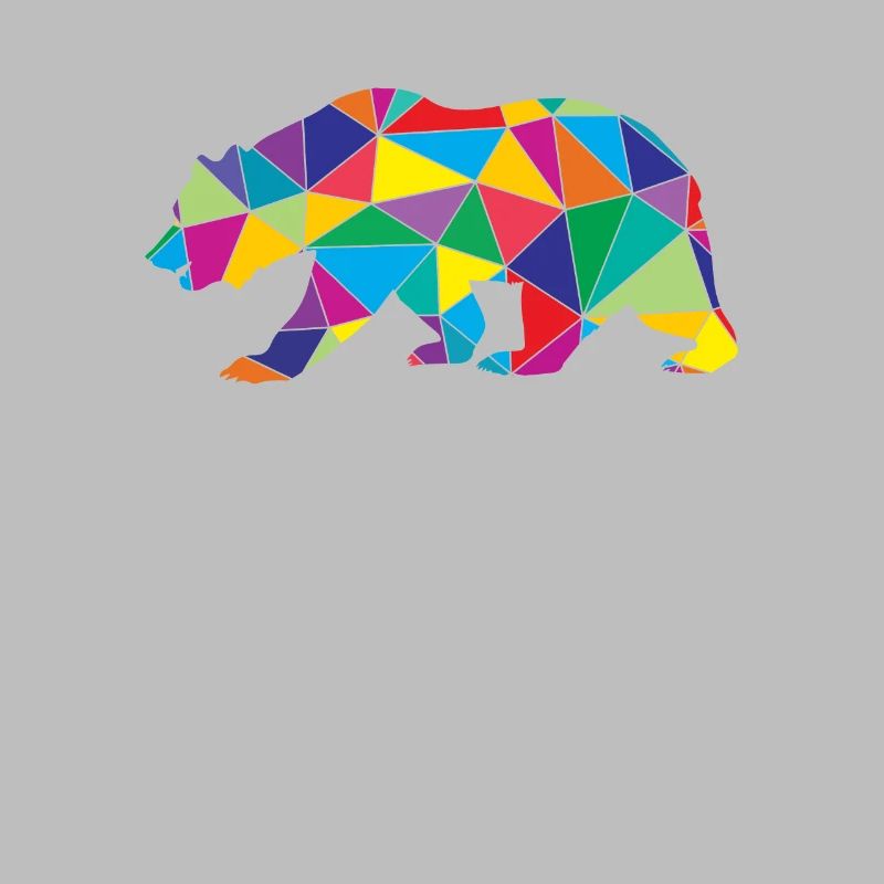 Géométrie polygonale à faible poly ours