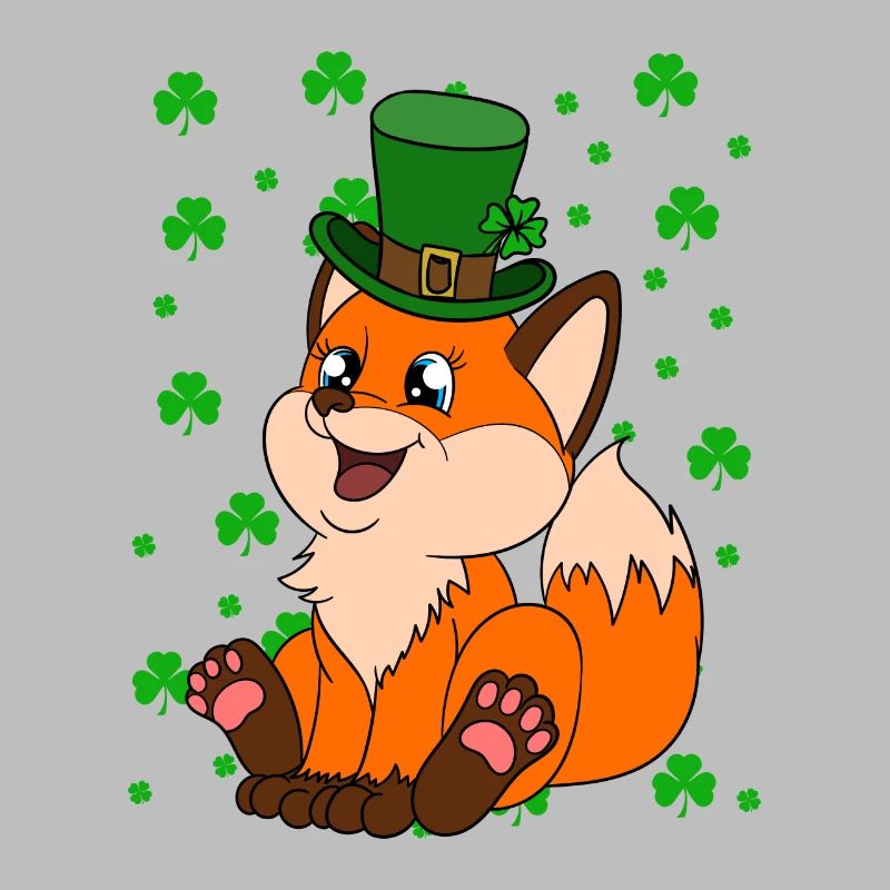 Mignon trèfle renard Saint-Patrick