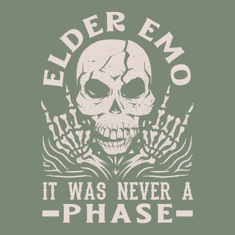 Elder Emo It Was Never A Phase Gothic Skeleton