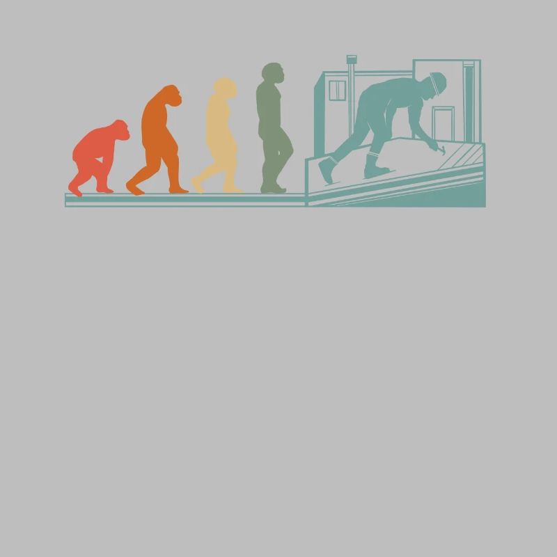 Dachdecker Handwerker Evolution Vintage