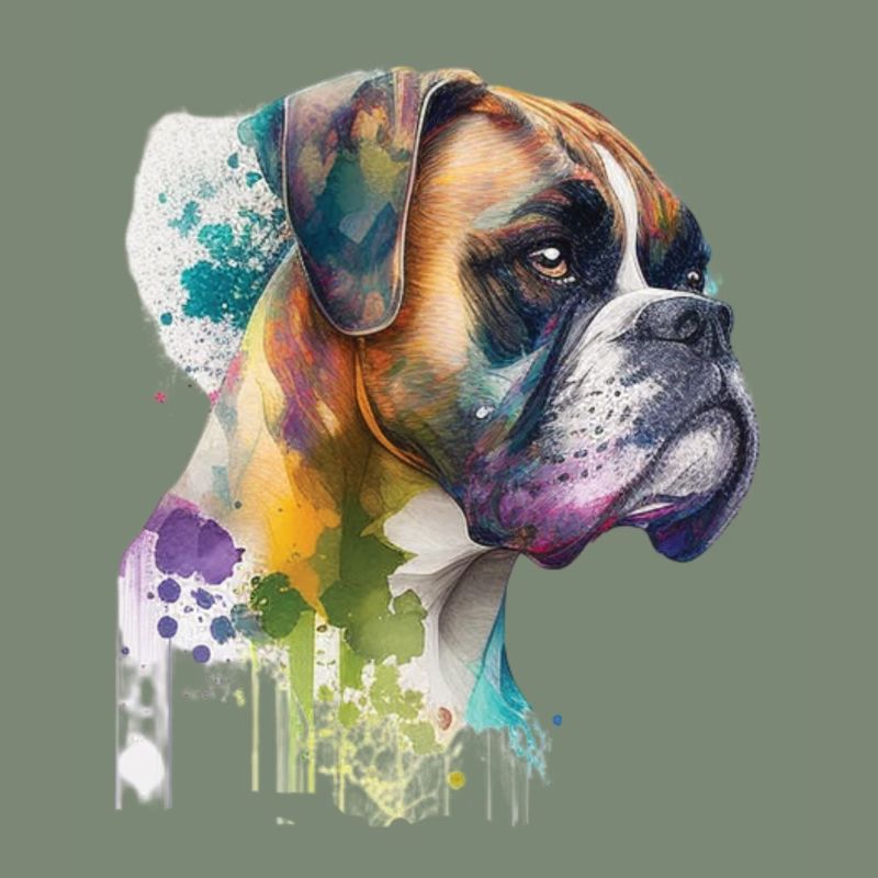 Conception de l’aquarelle allemande Boxer Dog